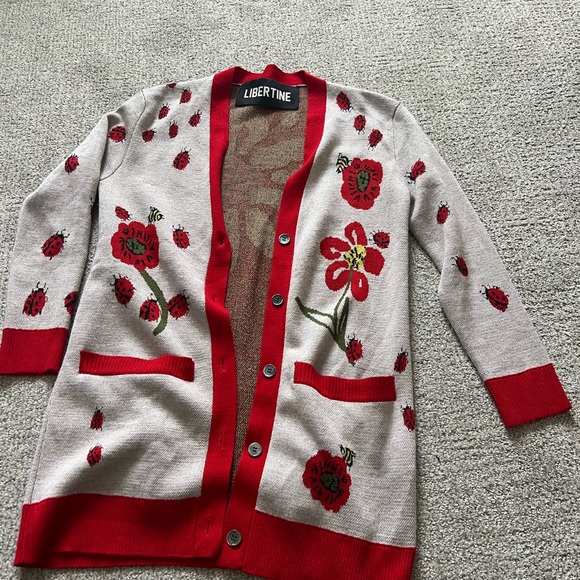 LIBERTINE Ladybug Oversized Cardigan euc - Picture 8 of 11